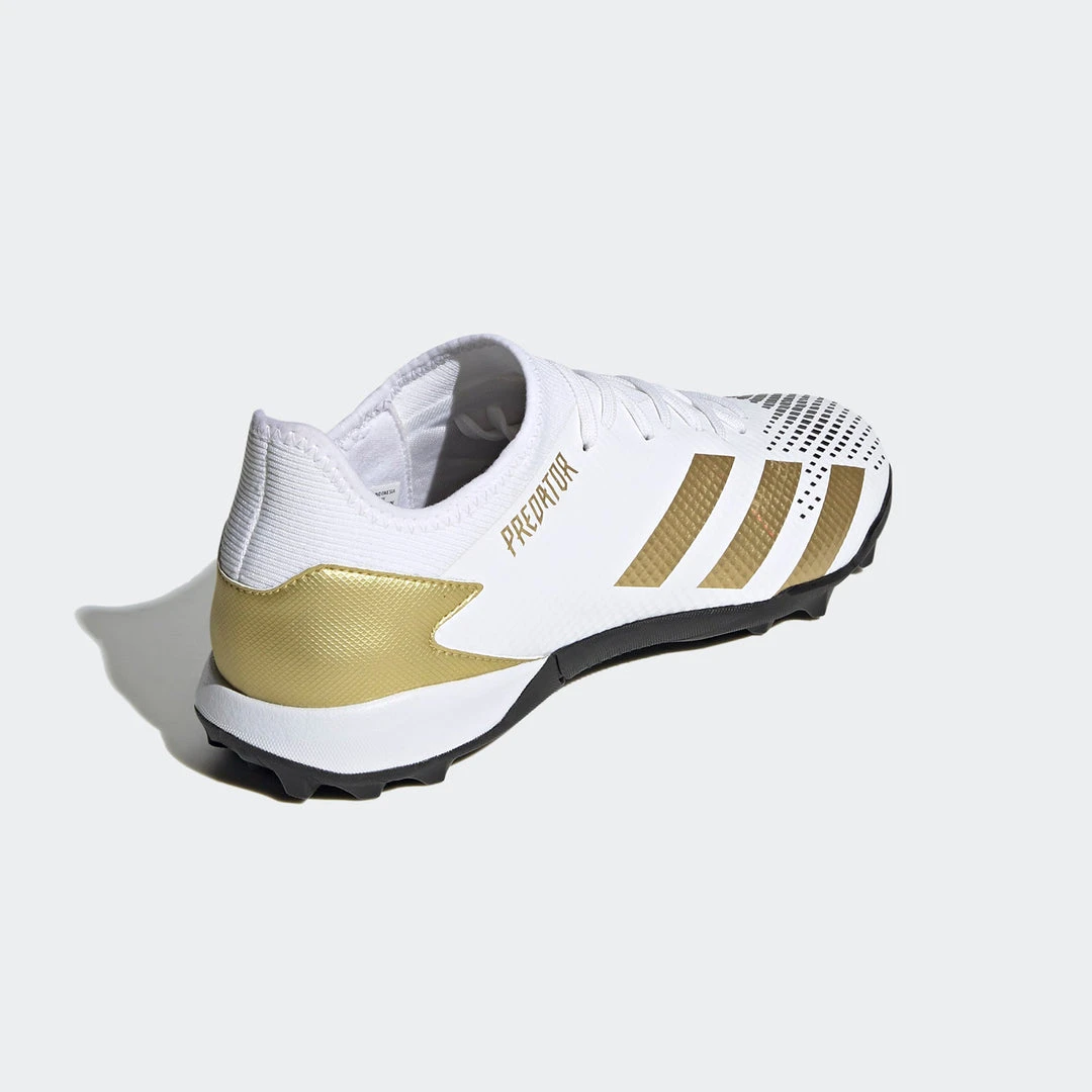 Adidas Predator 20.3 Low Turf Men's Boots - White/Gold/Black Soccer 3 Adidas Predator 20.3 Low Turf Men's Boots - White/Gold/Black Soccer