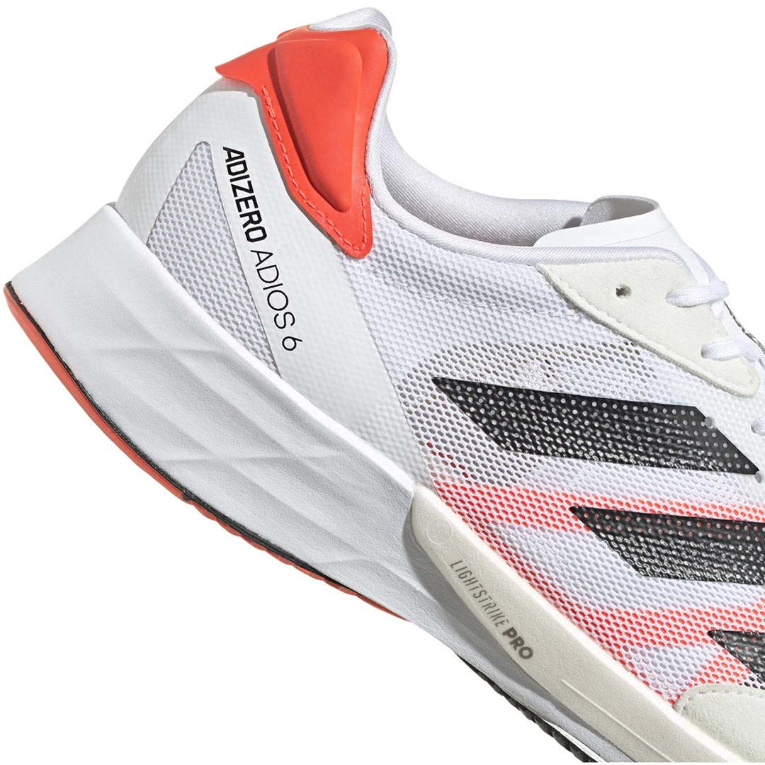 Adidas Men's Adizero Adios 6 Running Shoe - Cloud White/Core Black/Solar Red - Regular (D) Shoes 3 Adidas Men's Adizero Adios 6 Running Shoe - Cloud White/Core Black/Solar Red - Regular (D) Shoes