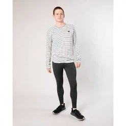 Rabbit Men's EZ Tee Long Sleeve - Quiet Grey Stripe