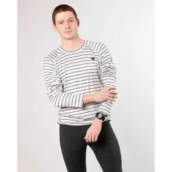 Rabbit Men's EZ Tee Long Sleeve - Quiet Grey Stripe