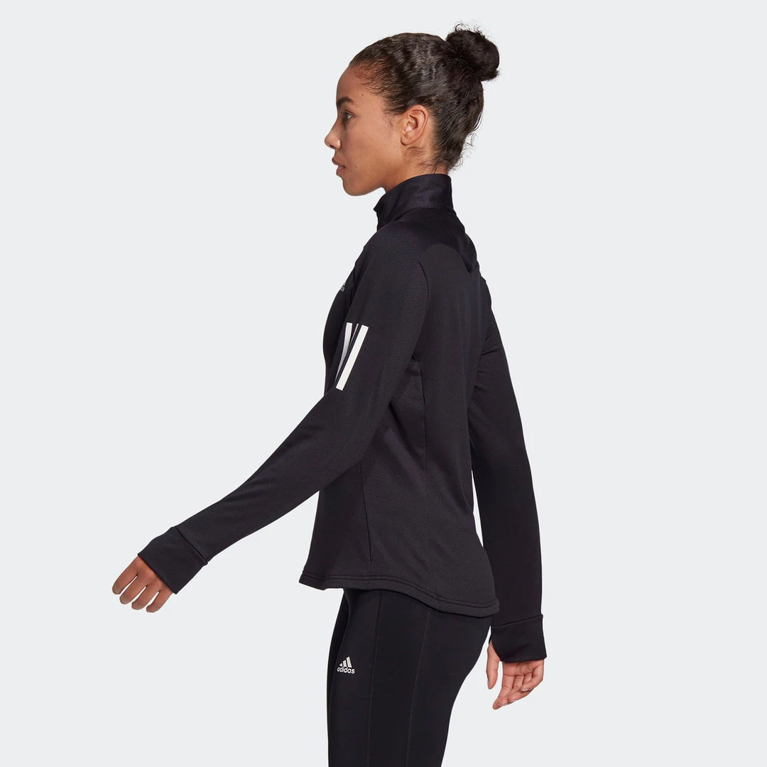 Adidas Tops Women's Own The Run 1/2 Zip Warm Sweatshirt - Black 4 Adidas Tops Women's Own The Run 1/2 Zip Warm Sweatshirt - Black