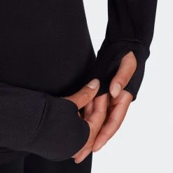 Adidas Tops Women's Own The Run 1/2 Zip Warm Sweatshirt - Black 17 Adidas Tops Women's Own The Run 1/2 Zip Warm Sweatshirt - Black