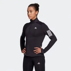 Adidas Tops Women's Own The Run 1/2 Zip Warm Sweatshirt - Black 11 Adidas Tops Women's Own The Run 1/2 Zip Warm Sweatshirt - Black
