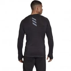 Men's Adidas Runner Long Sleeve Tee - Black Apparel