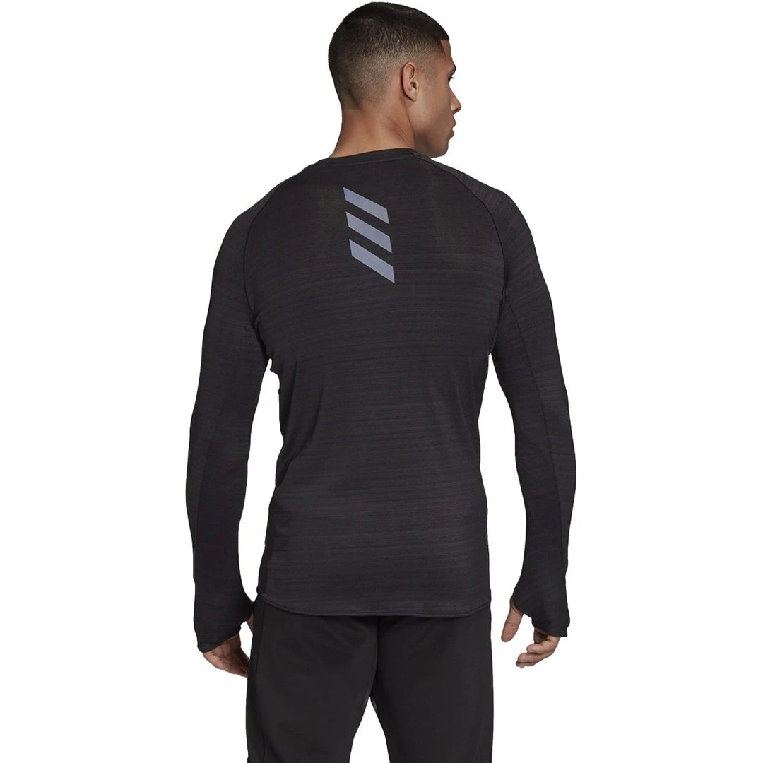 Men's Adidas Runner Long Sleeve Tee - Black Apparel 2 Men's Adidas Runner Long Sleeve Tee - Black Apparel
