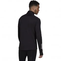 Adidas Tops Men's Own The Run Warm Half Zip Top - Black