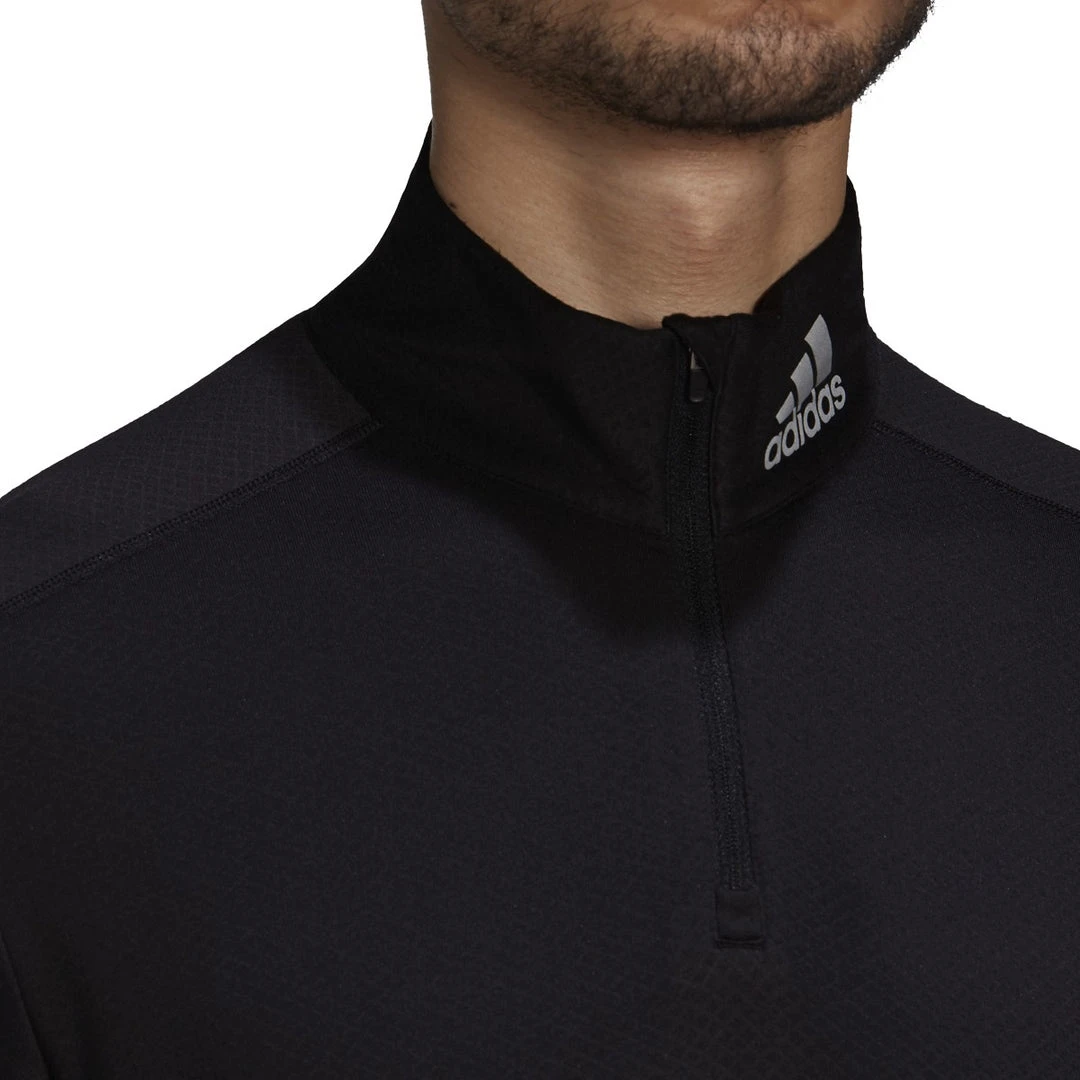 Adidas Tops Men's Own The Run Warm Half Zip Top - Black 3 Adidas Tops Men's Own The Run Warm Half Zip Top - Black