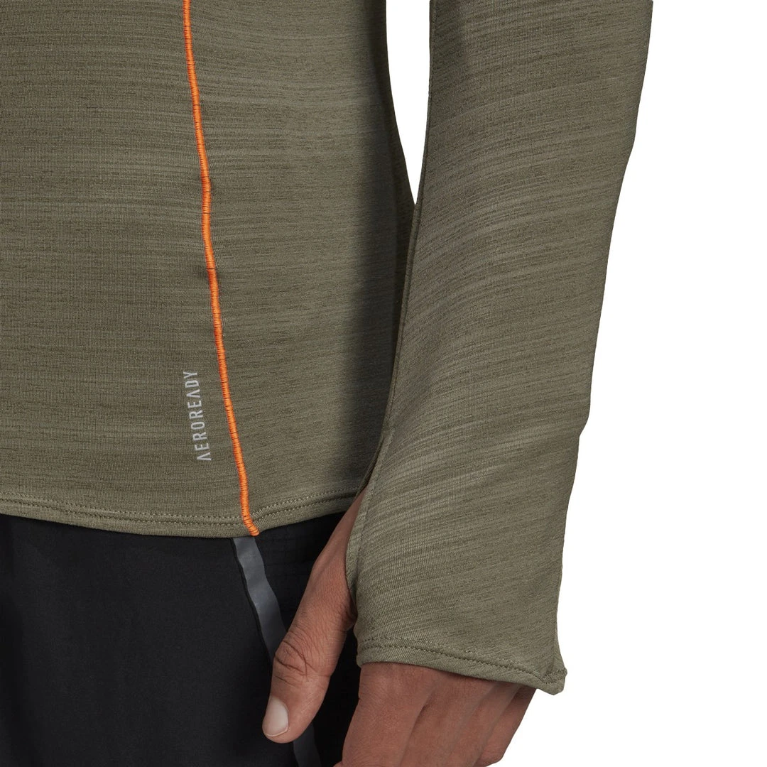 Adidas Tops Men's Runner Long Sleeve Tee - Legacy Green 3 Adidas Tops Men's Runner Long Sleeve Tee - Legacy Green