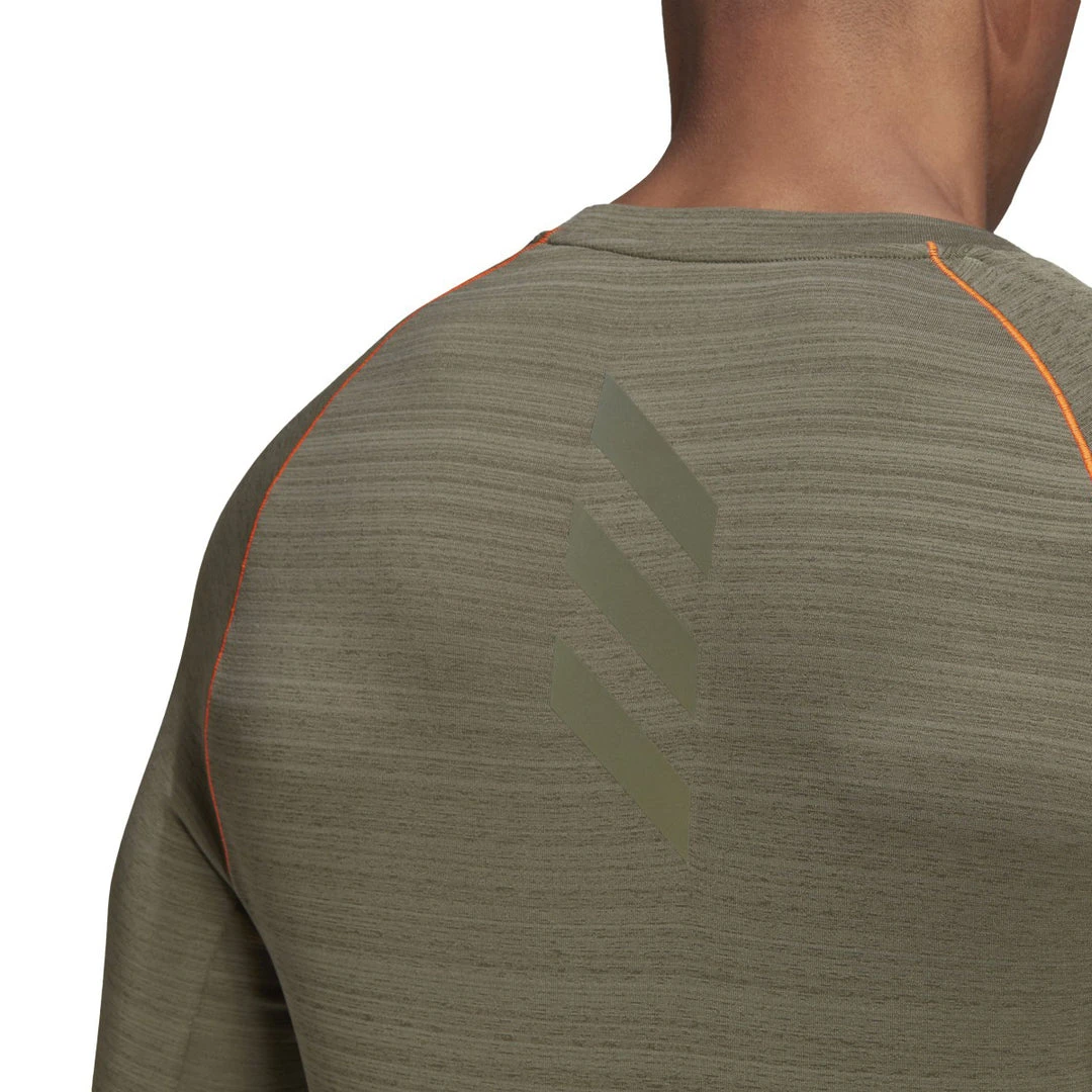 Adidas Tops Men's Runner Long Sleeve Tee - Legacy Green 4 Adidas Tops Men's Runner Long Sleeve Tee - Legacy Green