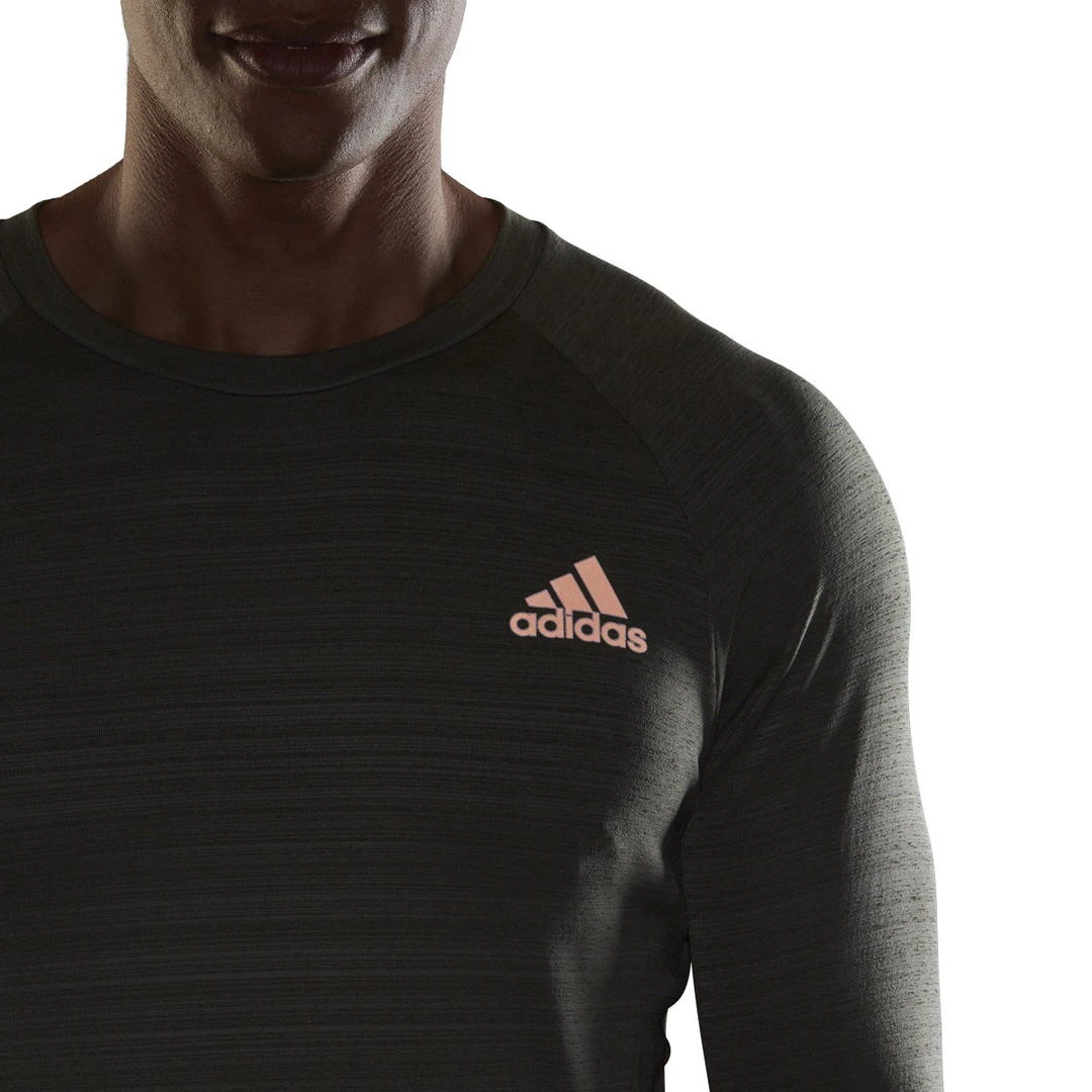 Adidas Tops Men's Runner Long Sleeve Tee - Legacy Green 5 Adidas Tops Men's Runner Long Sleeve Tee - Legacy Green