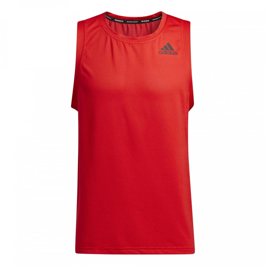Adidas Tops Men's Aero 3S Tank - Vivid Red 1 Adidas Tops Men's Aero 3S Tank - Vivid Red