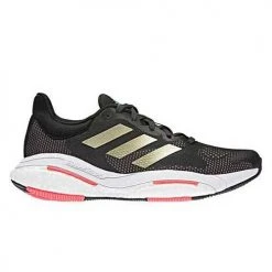 Adidas Women's Solar Glide 5 Running Shoe - Carbon/Sandy Beige Met/Turbo - Regular (B) Shoes