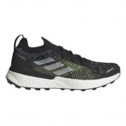Adidas Shoes Men's Terrex Two Ultra Permiblue Trail Running Shoe - Core Black/Footwear White/Solar Yellow - Regular (D)