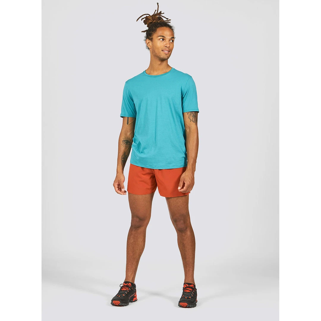 Janji Tops Men's Runterra Bio Tee - Turquoise 4 Janji Tops Men's Runterra Bio Tee - Turquoise