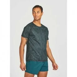 Janji Apparel Men's Helio Tech Tee Short Sleeve - Sea Stripe