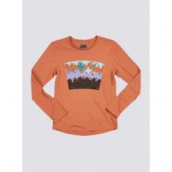 Janji Women's Runterra Bio GFX Long Sleeve - Seek Middle Ground Tops