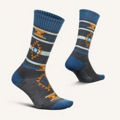 Feetures Socks Unisex Sedona Cushion Crew Sock - Blue/Gray