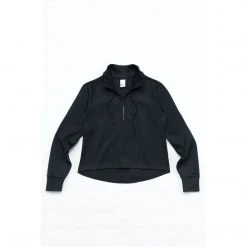 Lole Women's Spacer Half Zip Cropped Sweatshirt - Black Beauty