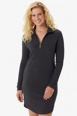 Lole Women's Villeray Long Sleeve Dress - Black Heather Dresses & Skirts
