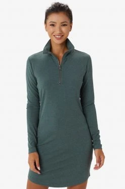 Lole Women's Villeray Long Sleeve Dress - Eucalyptus Heather