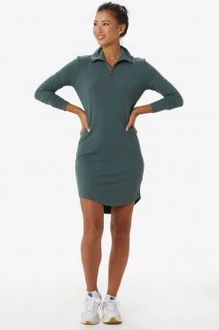 Lole Women's Villeray Long Sleeve Dress - Eucalyptus Heather