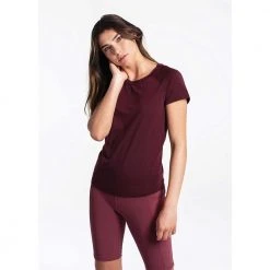 Lole Tops Women's Peformance Wool Short Sleeve - Plum