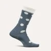Feetures Socks Unisex Polka Dots Ultra Light Crew Sock - Vintage Blue