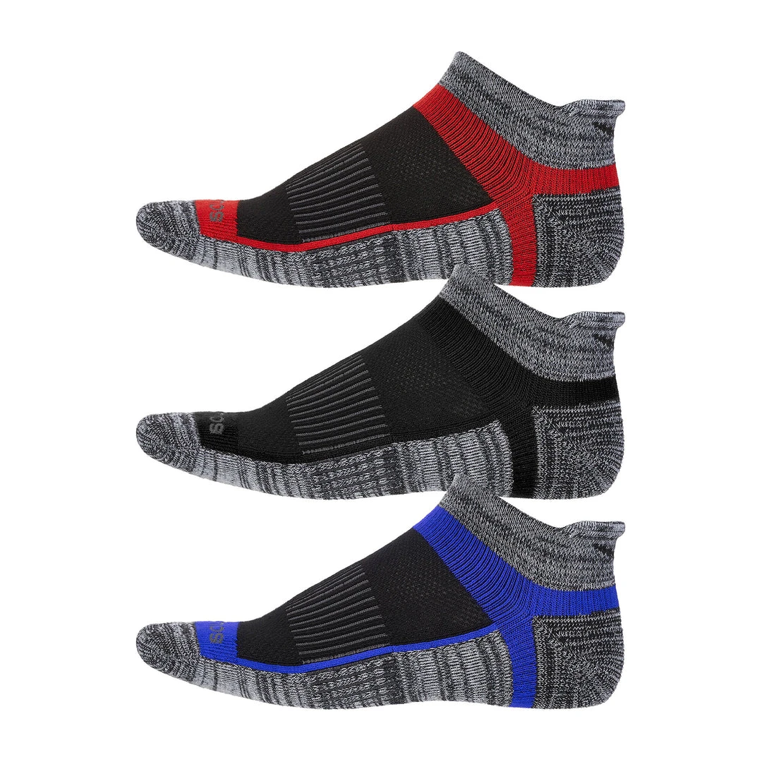 Saucony Socks Men's Inferno No Show Tab - Black/Grey Assorted 1 Saucony Socks Men's Inferno No Show Tab - Black/Grey Assorted