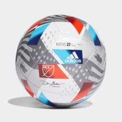 Adidas MLS Training Ball - White/Iron Metallic/Silver Metallic/Pantone Soccer Accessories
