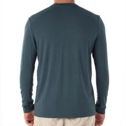 Free Fly Apparel Men's Bamboo Midweight Long Sleeve - Blue Dusk