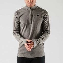 Rabbit Men's Re-Run Zip Long Sleeve - Blackened Pearl Apparel