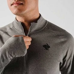 Rabbit Men's Re-Run Zip Long Sleeve - Blackened Pearl Apparel 11 Rabbit Men's Re-Run Zip Long Sleeve - Blackened Pearl Apparel