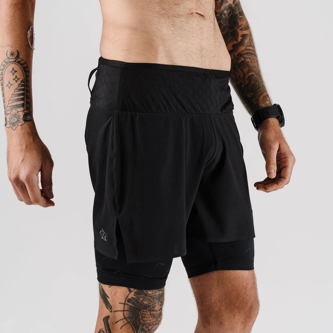 Rabbit Men's Shredders 2-in-1 5in Short - Black 3 Rabbit Men's Shredders 2-in-1 5in Short - Black