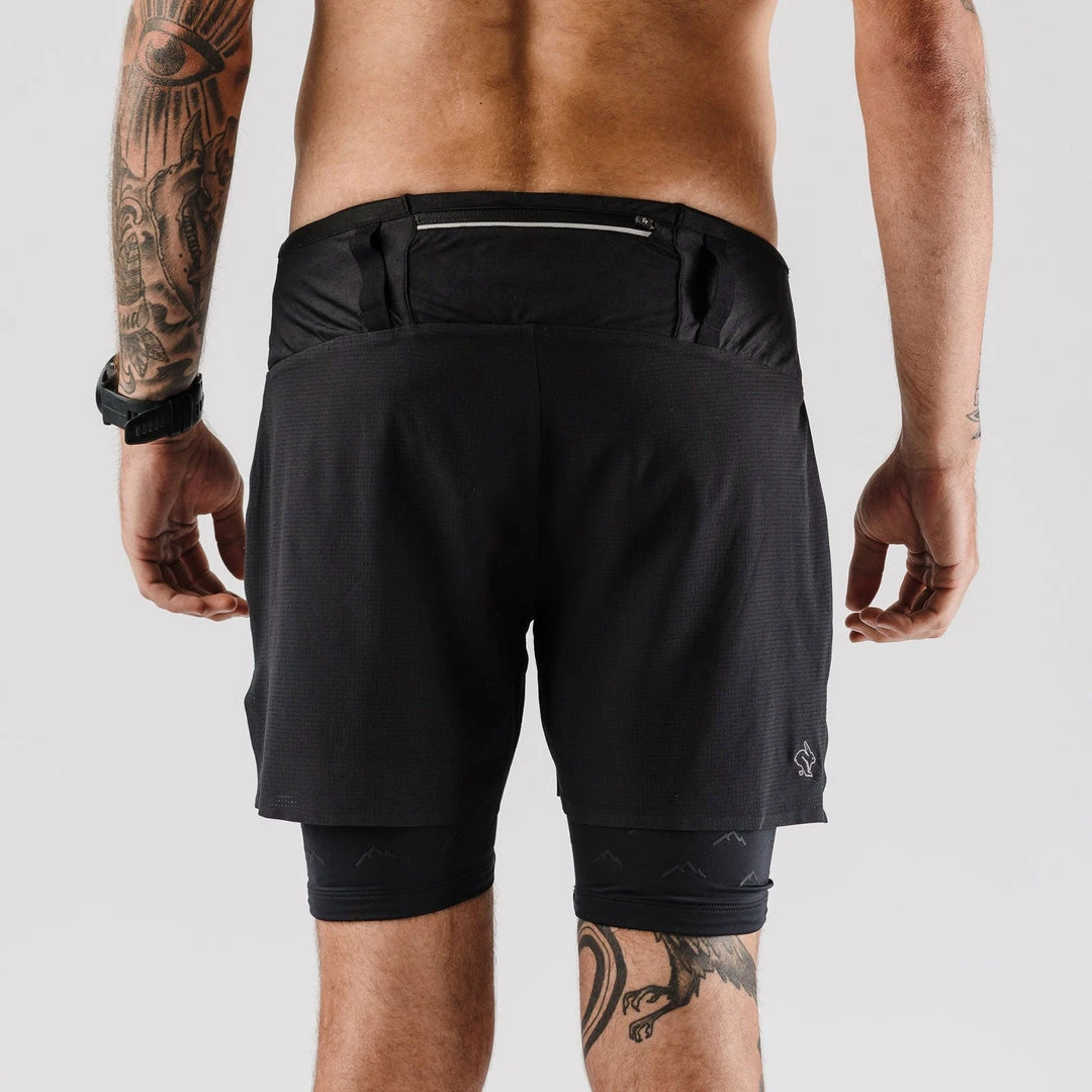 Rabbit Men's Shredders 2-in-1 5in Short - Black 4 Rabbit Men's Shredders 2-in-1 5in Short - Black