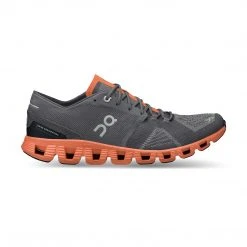 On Running Men's Cloud X Running Shoe - Rust/Rock - Regular (D) Shoes