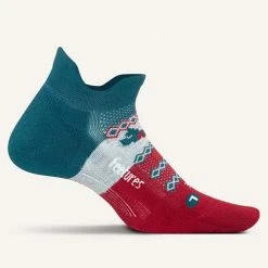 Feetures Unisex Elite Light Cushion No Show Tab Socks - Mistle Toe Green