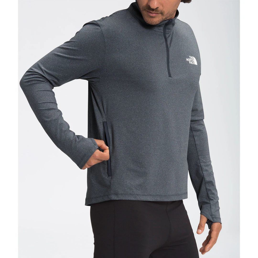 North Face Men's Riseway 1/2 Zip Top - Vanadis Grey Heather 3 North Face Men's Riseway 1/2 Zip Top - Vanadis Grey Heather