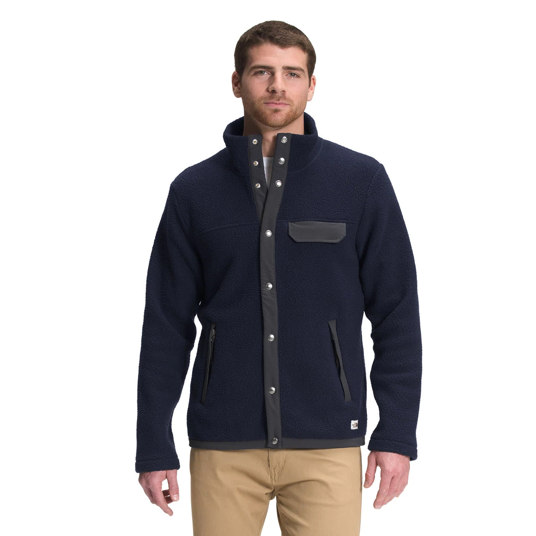 North Face Men's Cragmont Snap Front Jacket - Aviator Navy/Asphalt Grey Apparel 2 North Face Men's Cragmont Snap Front Jacket - Aviator Navy/Asphalt Grey Apparel