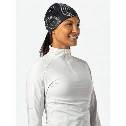Nathan HyperNight Reflective Pony Tail Beanie - Black Topo Hats 1 Nathan HyperNight Reflective Pony Tail Beanie - Black Topo Hats