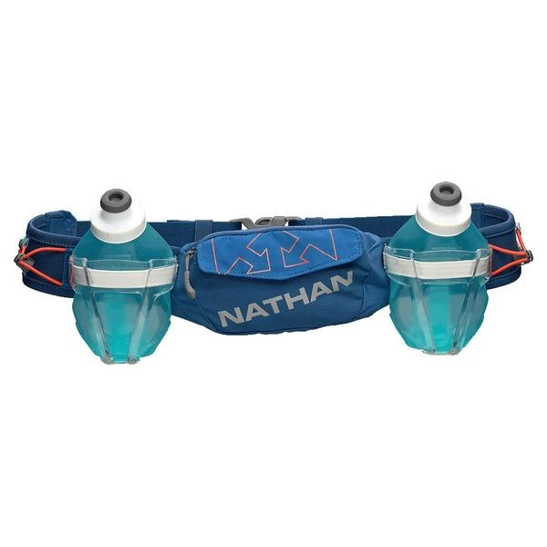 Nathan Trail Mix Plus Hydration Belt - True Navy/Tigerlily Hydration, Belts, And Waterbottles 1 Nathan Trail Mix Plus Hydration Belt - True Navy/Tigerlily Hydration, Belts, And Waterbottles