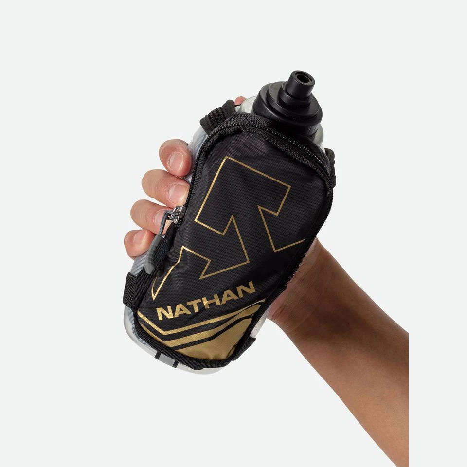 Nathan Unisex SpeedDraw Plus Insulated Flask - Black/Metallic Gold 3 Nathan Unisex SpeedDraw Plus Insulated Flask - Black/Metallic Gold