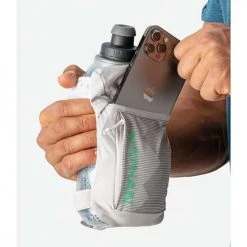 Nathan QuickSqueeze Insulated 18oz - Vapor Grey/Mint Hydration, Belts, And Waterbottles