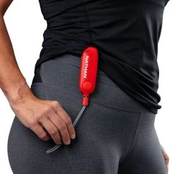 Nathan SaferRun Ripcord Siren + Strobe Light - Red Dahlia