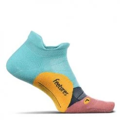 Feetures Socks Unisex Elite Light Cushion No Show Tab - Takeoff Turquoise