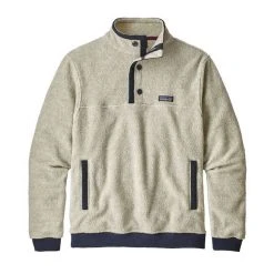 Patagonia Men's Shearling Button Pullover - Oatmeal Heather Tops