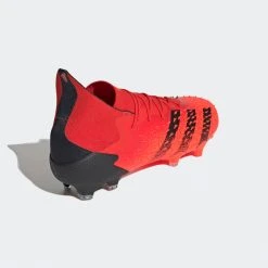 Adidas Unisex Predator Freak .1 Firm Ground Soccer Shoe - Red/Core Black/Solar Yellow