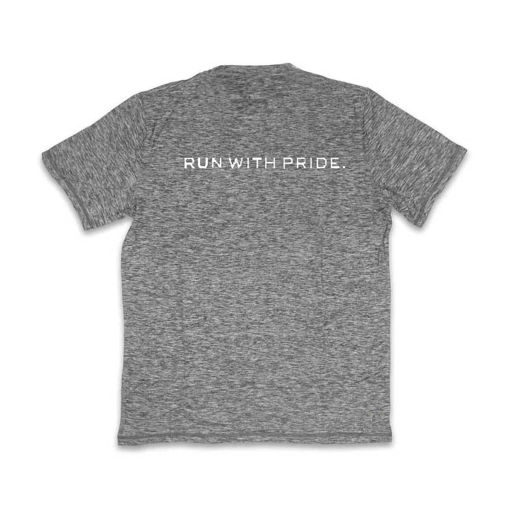 Gazelle Sports Men's Run With Pride Performance Tech Short Sleeve - Heather Gray Apparel 2 Gazelle Sports Men's Run With Pride Performance Tech Short Sleeve - Heather Gray Apparel