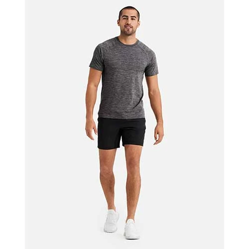 Rhone Apparel Men's Reign Tech Short Sleeve Shirt - Asphalt Heather 3 Rhone Apparel Men's Reign Tech Short Sleeve Shirt - Asphalt Heather
