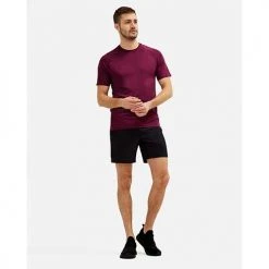 Rhone Apparel Men's Reign Tech Short Sleeve Shirt - Deep Plum