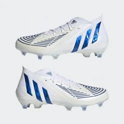 Adidas Men's Predator Edge .1 Firm Ground Soccer Shoe-Ftwr White/Harbor Blue 15 Adidas Men's Predator Edge .1 Firm Ground Soccer Shoe-Ftwr White/Harbor Blue
